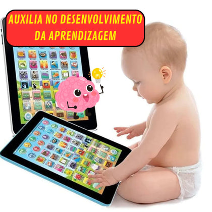 Tablet Interativo Infantil Para Crianças e Bebês Com Som e Músicas Educativo Desenvolvimento Português Inglês.