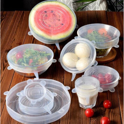 Kit 6 Tampas Universal Em Silicone Panelas Potes Flexível