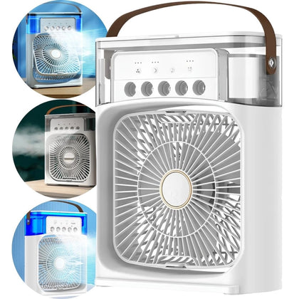 Umidificador Ventilador com Reservatório de Agua e Gelo  600ml. Cores variadas
