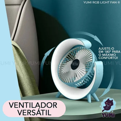 Ventilador de Mesa Com Iluminação Led Rgb - Elegância e Conforto